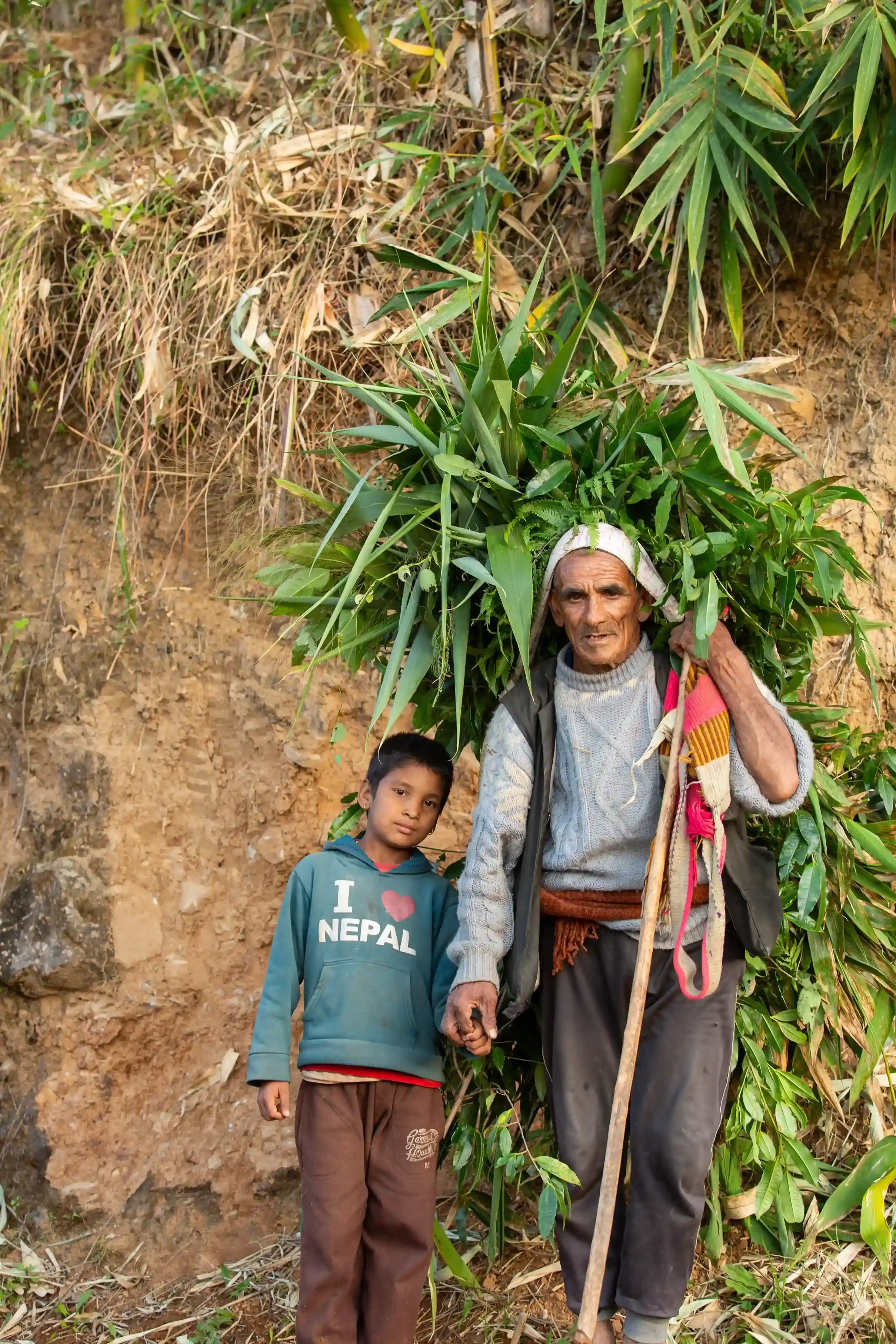 Locals of Galkot in their fields